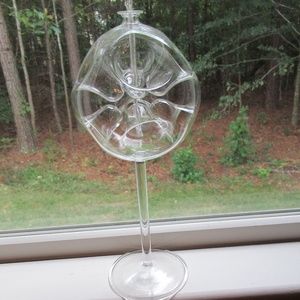 Vintage glass oil lamp with changeable wick